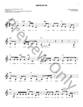 American Pie piano sheet music cover